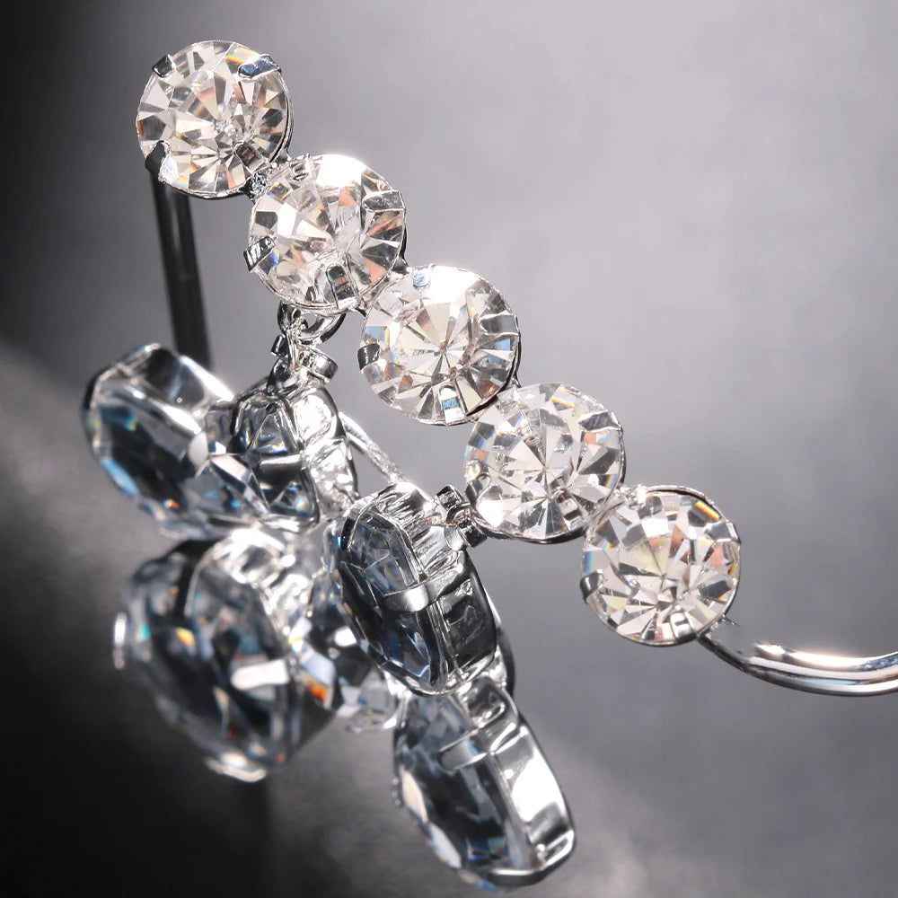 TEEK - Bejeweled Crying Water Drop Half Frame Eyewear EYEGLASSES theteekdotcom