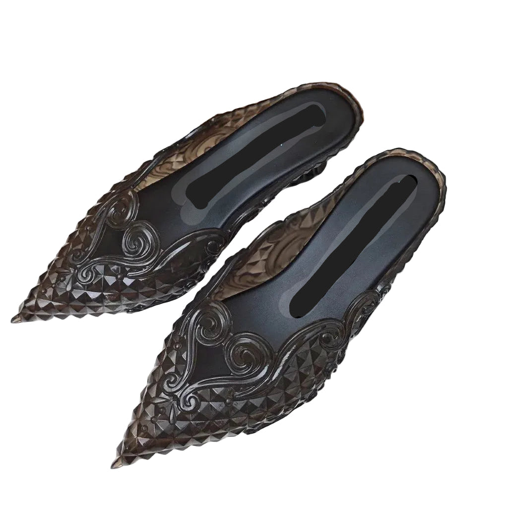 TEEK - Big Butterfly Knot or Not Flat Sandals SHOES theteekdotcom Black Not 5.5