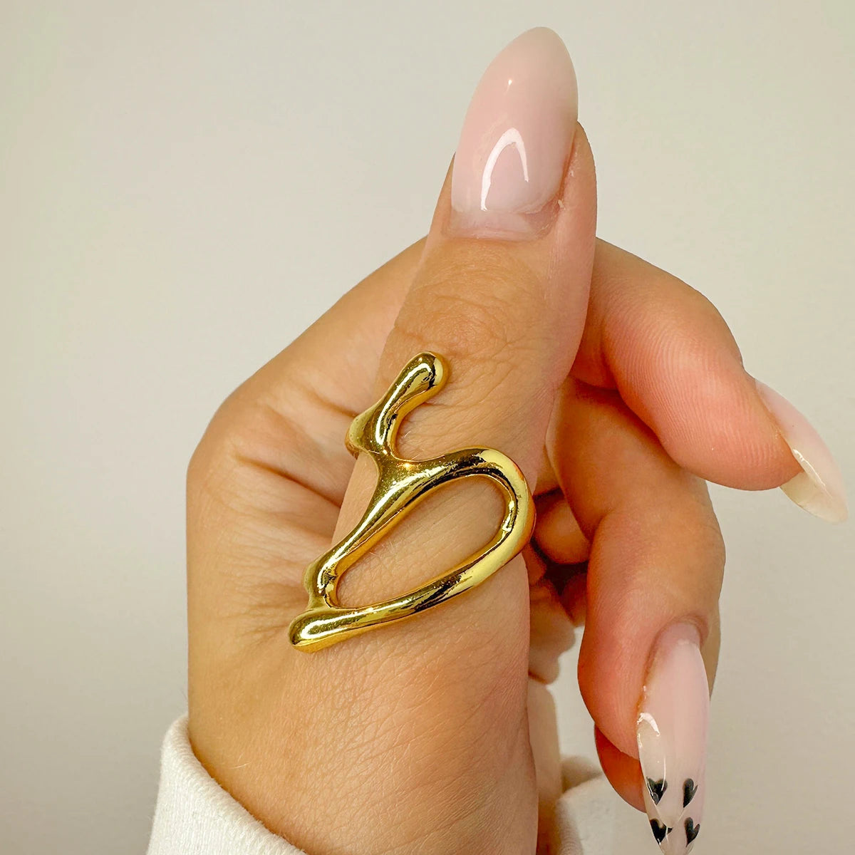 TEEK - 18K Gold Color Plated Stainless Steel Stackable Ring JEWELRY theteekdotcom