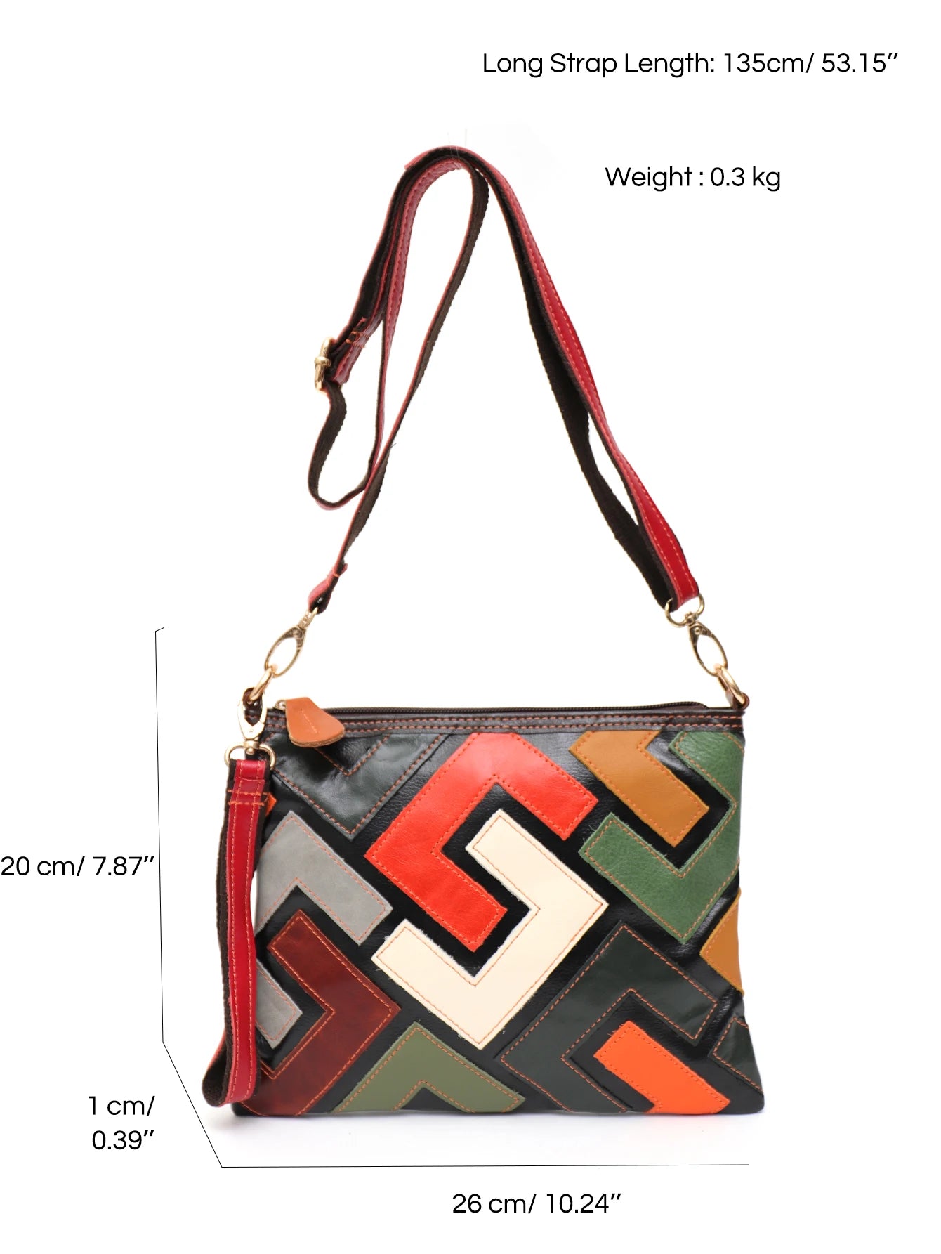 TEEK - Leaving Leather Patchwork Handbag BAG theteekdotcom