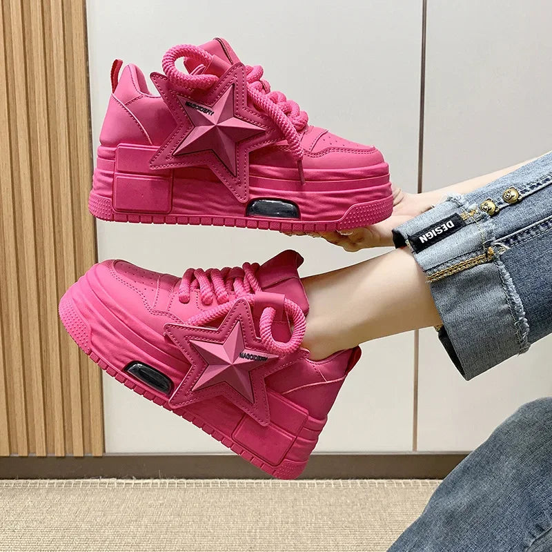 TEEK - Topped Off Platform Canvas Sneakers SHOES theteekdotcom