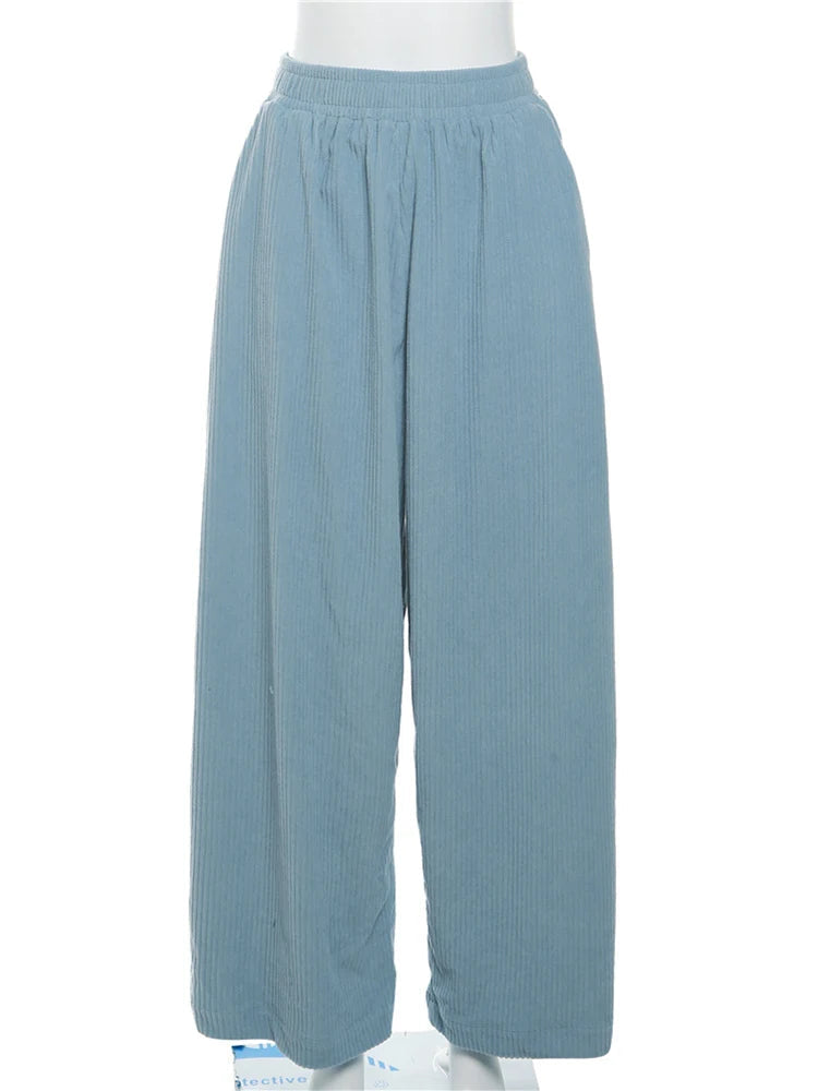 TEEK - Wide Leg Loose Pocketed Leisure Trousers PANTS theteekdotcom