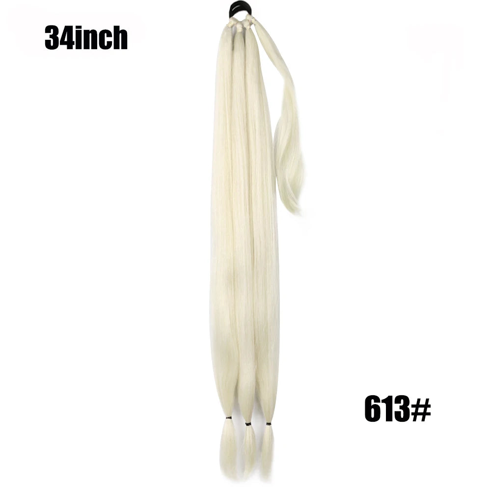 TEEK - Ponytail Synthetic Rubber Band Hair Ring 26 Inch Extensions HAIR theteekdotcom 34inch-613