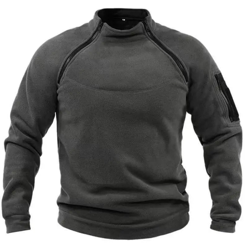 TEEK - Mens Double Zip Tide Sweatshirt TOPS theteekdotcom Dark Gray S
