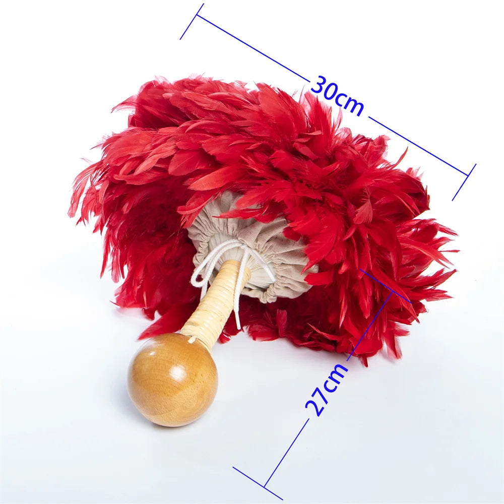 TEEK - UliUli Colored Feather Gourd Red Yellow Rattles 2pc HOME DECOR theteekdotcom