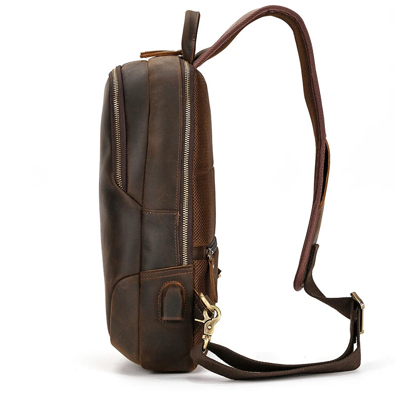 TEEK - Large Size Genuine Leather Single Shoulder Backpack BAG theteekdotcom