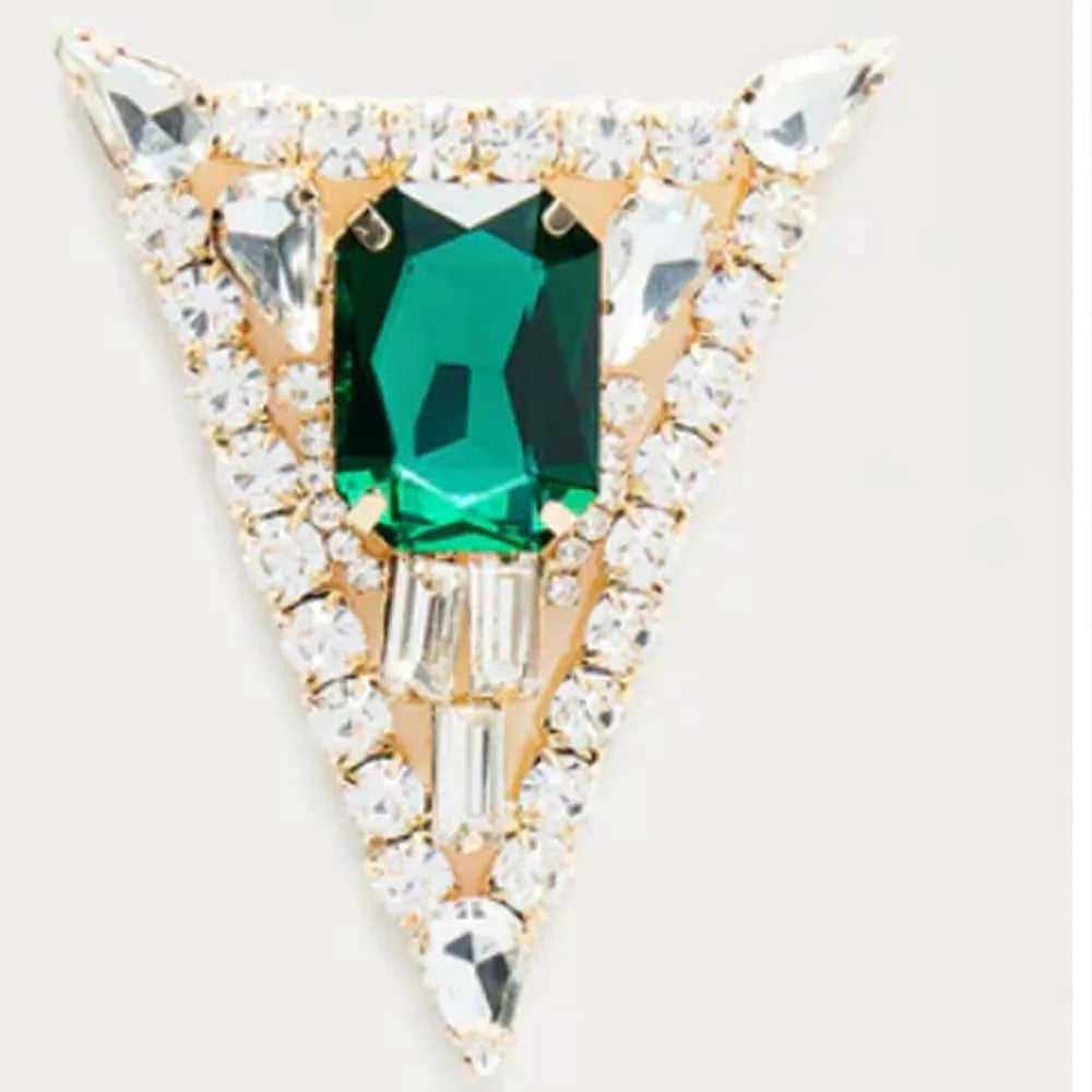 TEEK - Triangle Square Luxury Green Earrings JEWELRY theteek.com