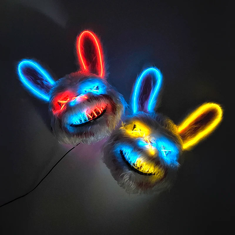 TEEK - Light Up Killer Bear | Bunny Mask COSTUME theteekdotcom
