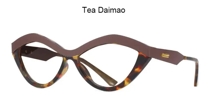 TEEK - Cat Eye Presbyopic Reading Glasses EYEGLASSES theteekdotcom C3 tea daimnao Anti Blue Light 0