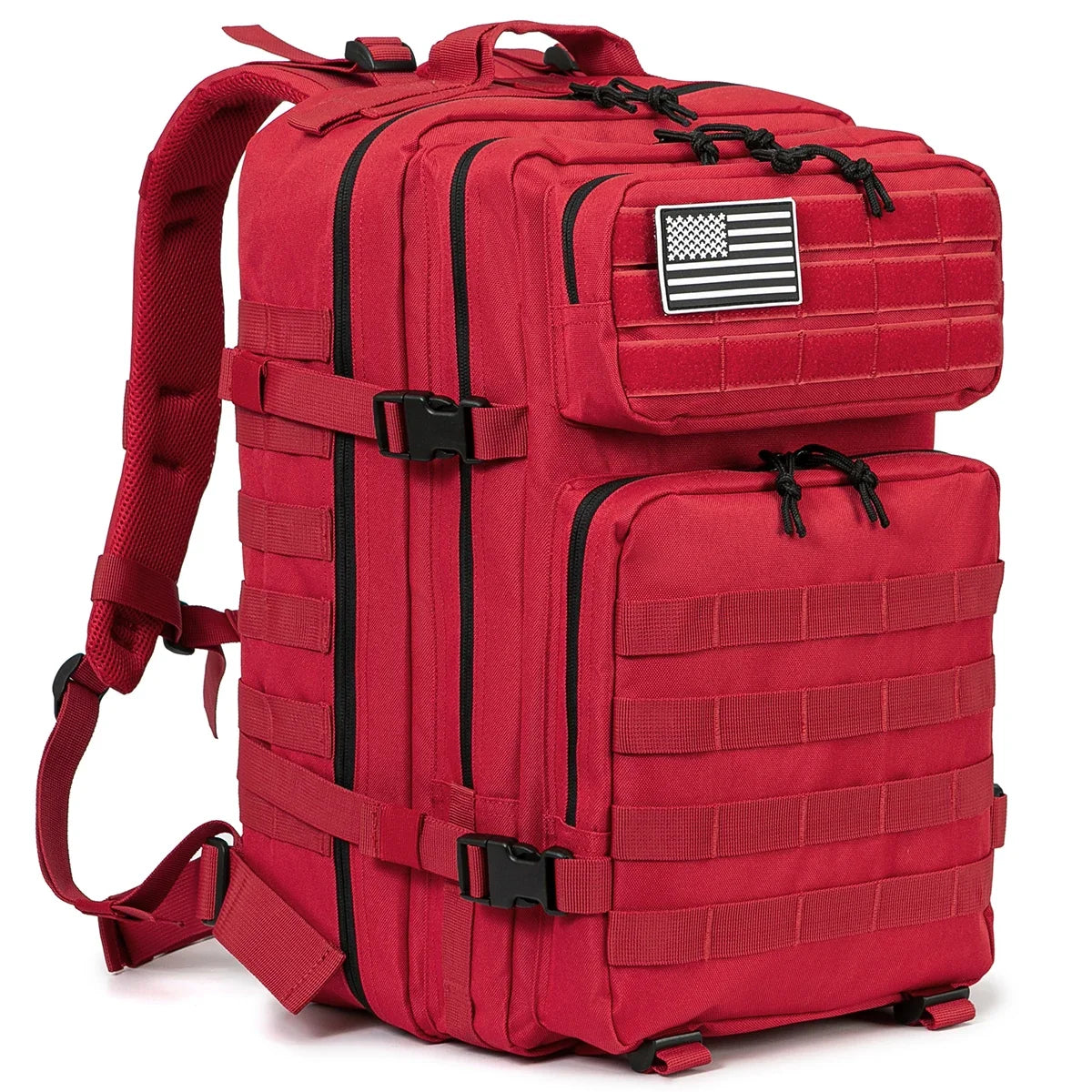 TEEK - 45L Barred Backpack BAG theteekdotcom Red