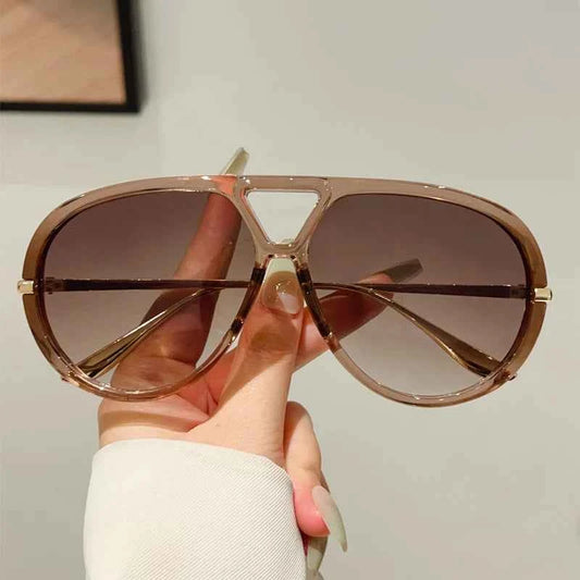 TEEK - Oversized Vintage Double Bridge Pilot Shades