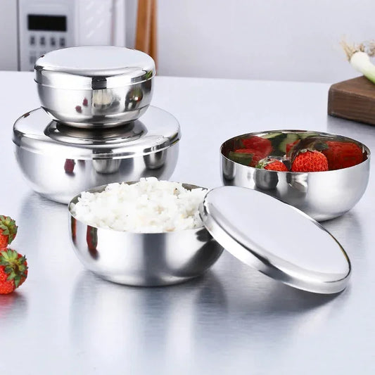 TEEK - Stainless Steel Covered Bowl Tableware HOME DECOR theteekdotcom