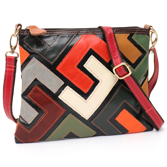 TEEK - Leaving Leather Patchwork Handbag BAG theteekdotcom RANDOM COLOR MIX