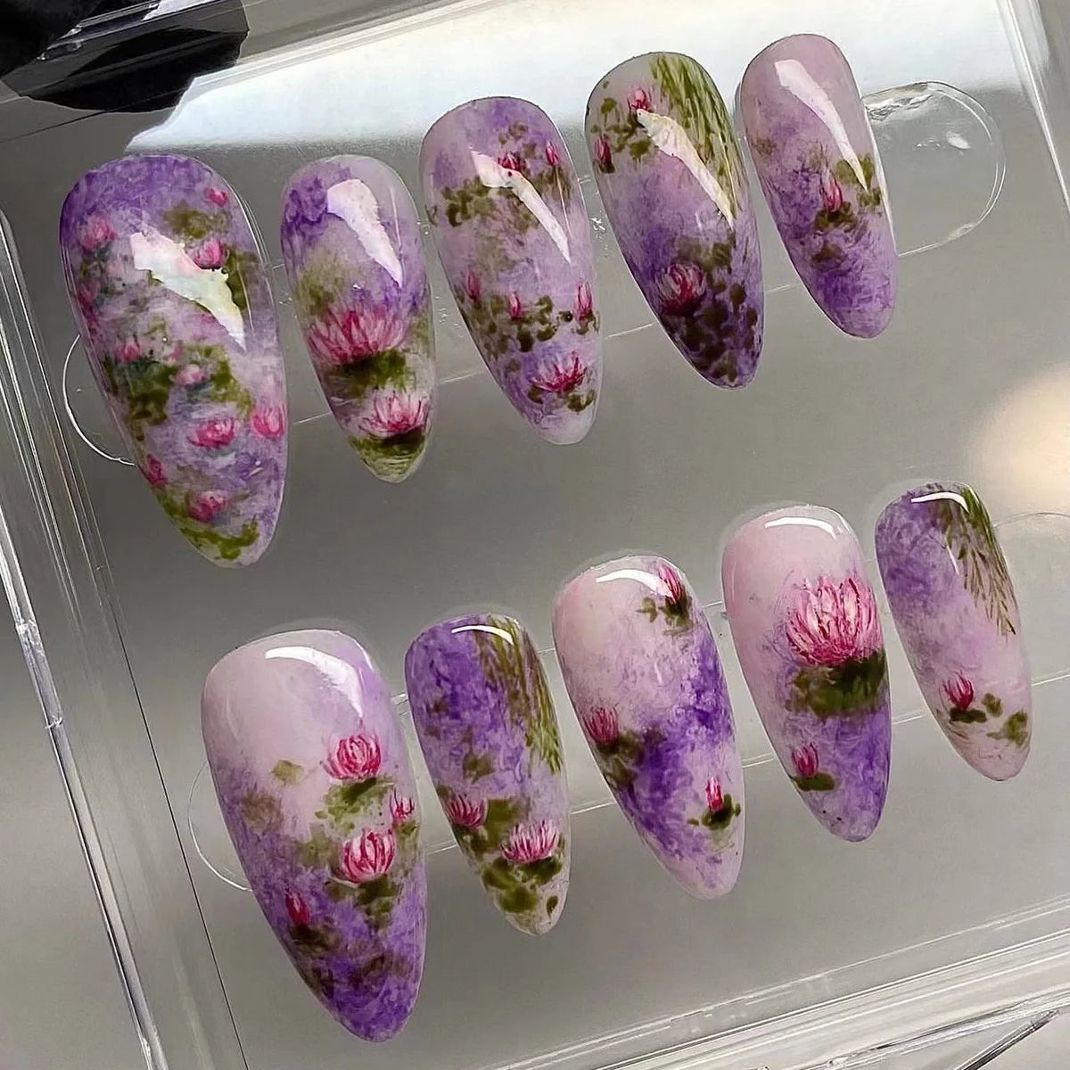 TEEK - 24pcs Romantic Decor False Almond Nails NAIL ART theteekdotcom 8
