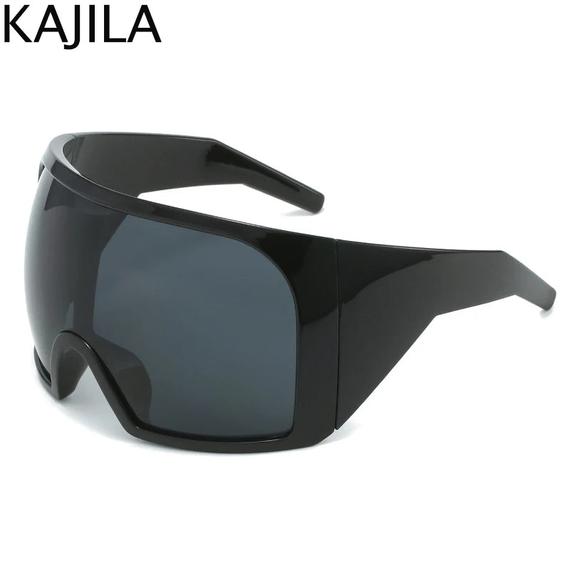 TEEK - Oversized Shield Sunglasses EYEGLASSES theteekdotcom C1 Black Gray