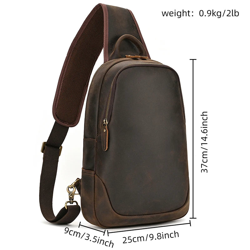 TEEK - Large Size Genuine Leather Single Shoulder Backpack BAG theteekdotcom