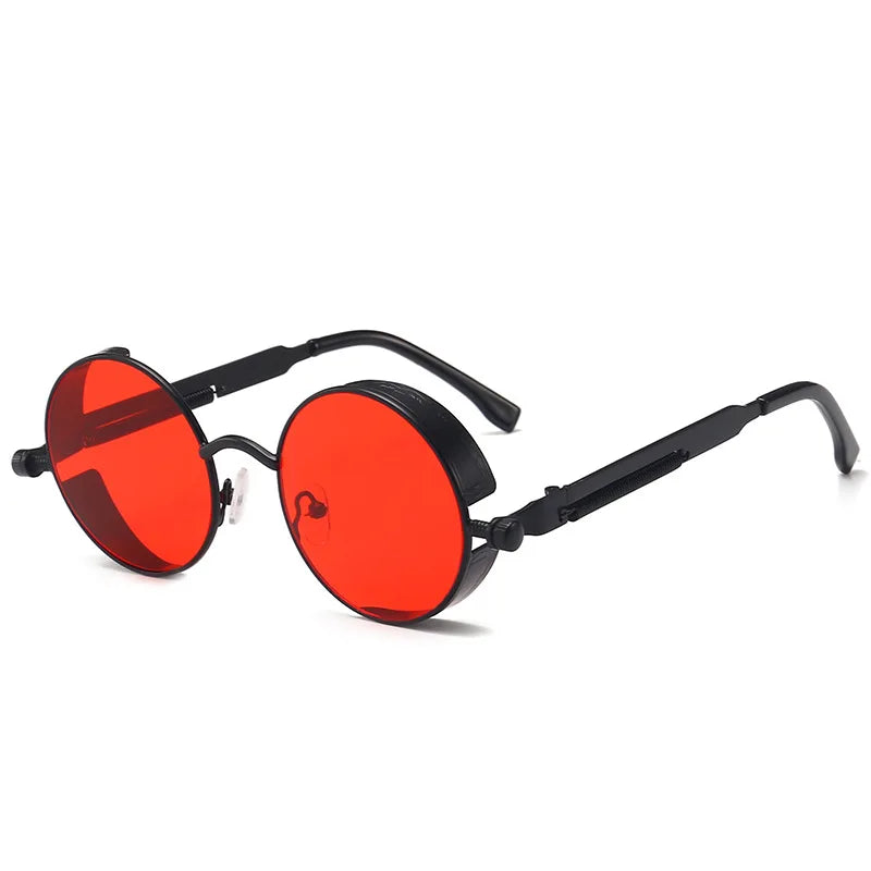 TEEK - Metal Round Mirror Glasses EYEGLASSES theteekdotcom Black Red CHINA 1 pcs
