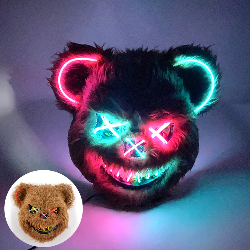 TEEK - Light Up Killer Bear | Bunny Mask COSTUME theteekdotcom 01