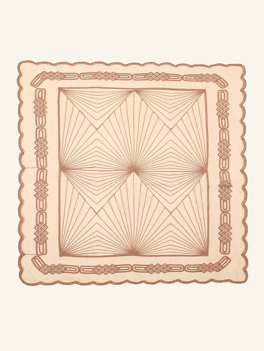 TEEK - Embroidered Square Lace Head Scarf SCARF theteekdotcom