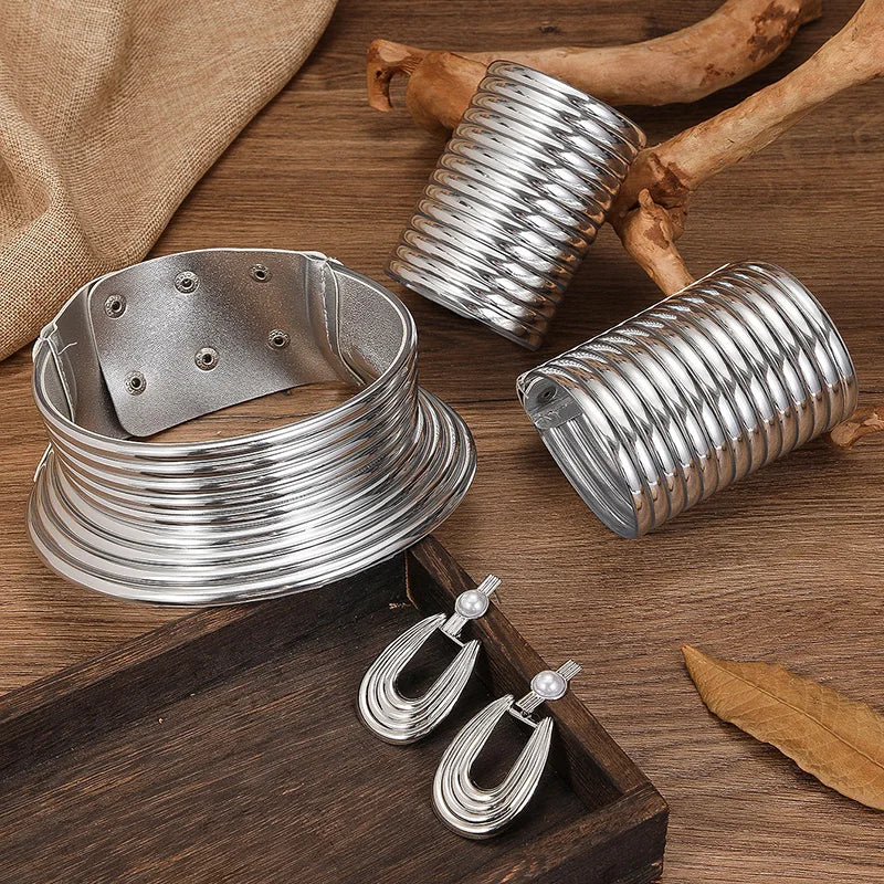 TEEK - 5pcs Set Vintage Leather Stacked Jewelry Set JEWELRY theteekdotcom