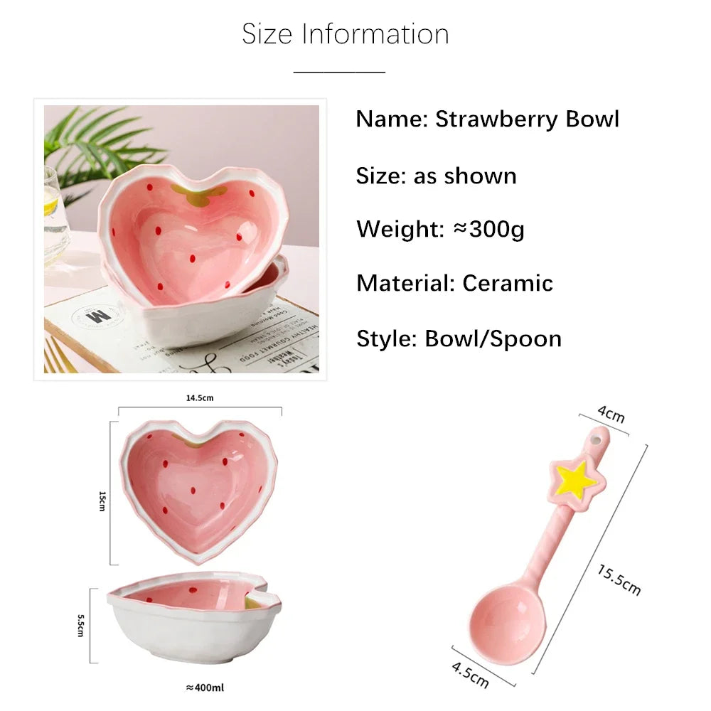 TEEK - Strawberry Spoon Bowl Combo HOME DECOR theteekdotcom