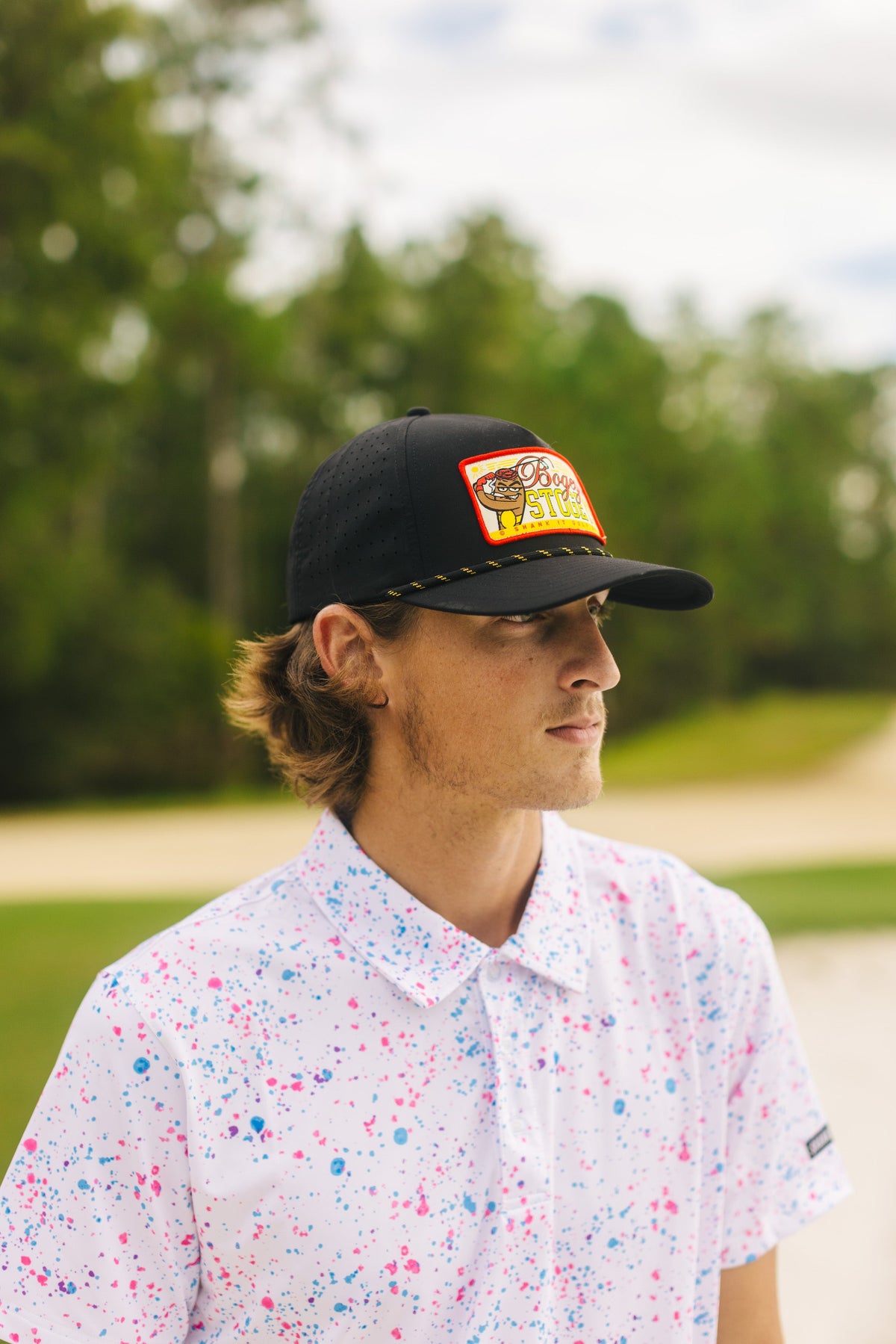 TEEK - Paint Splatter Polo White TOPS TEEK SIG