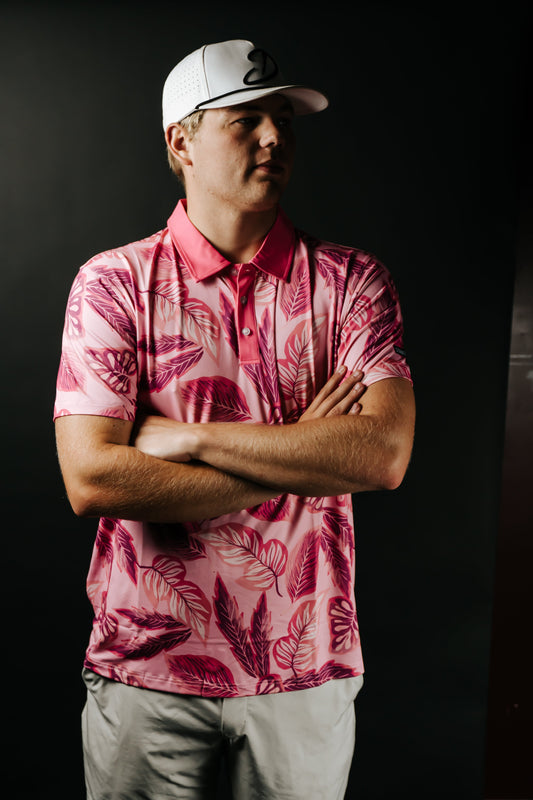 TEEK - Pink Floral Polo TOPS TEEK SIG