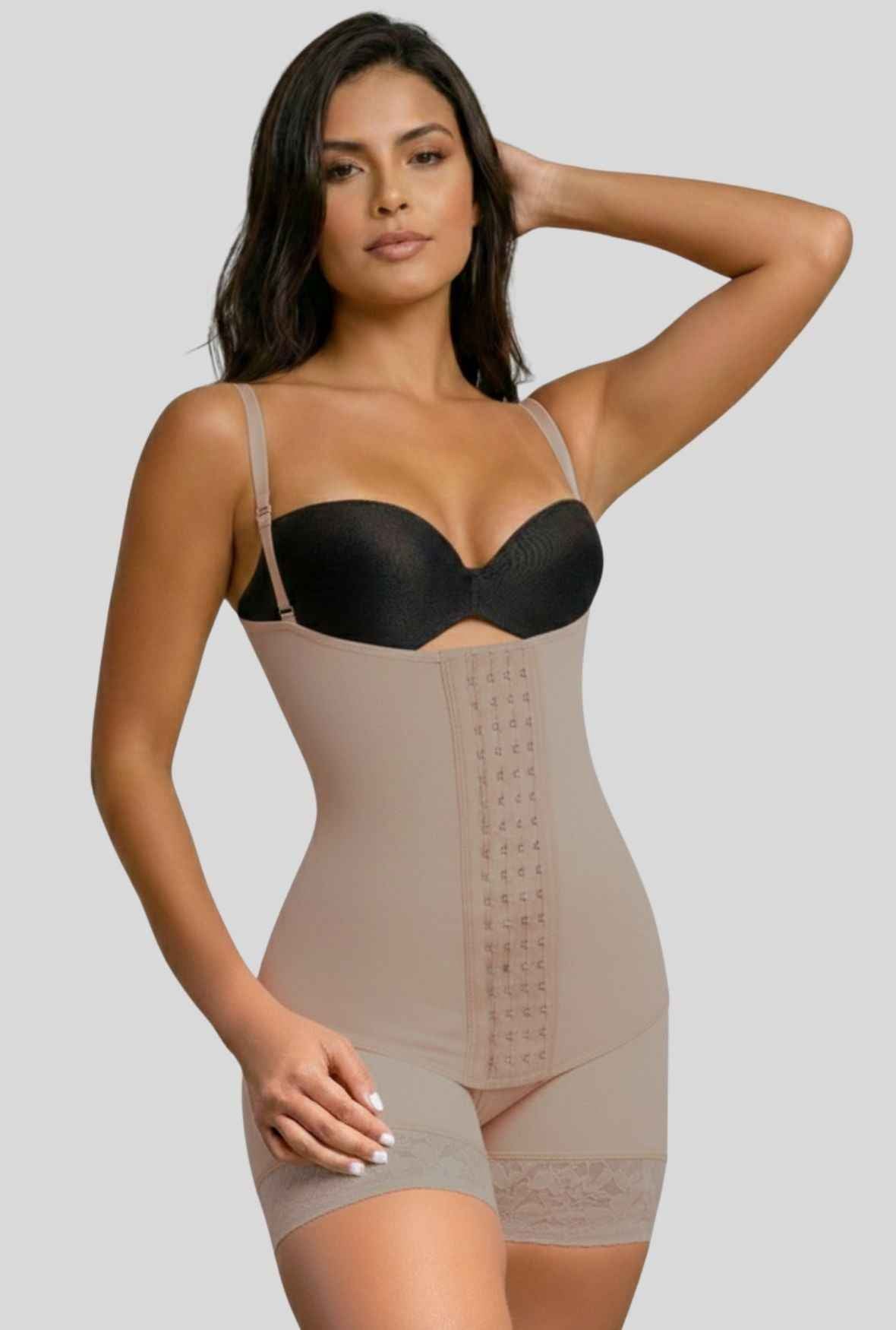 TEEK - Mid Thigh Hook & Eye Bodysuit LINGERIE TEEK VS XS Mocha