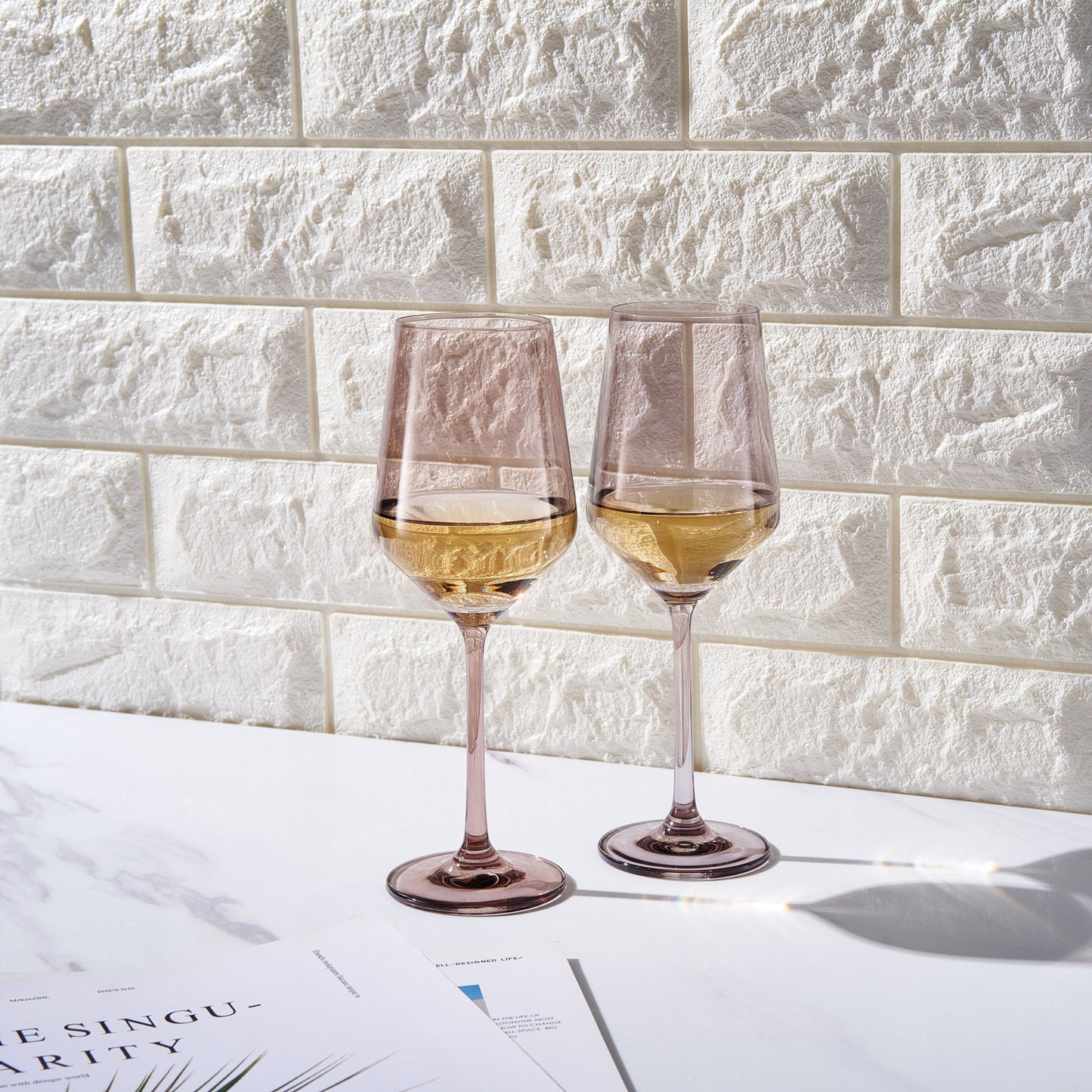 TEEK - Tonal Stemmed Wine Glassware Smoke Grey Set HOME DECOR TEEK KS