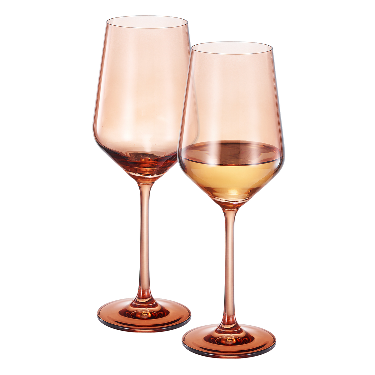TEEK - Tonal Stemmed Wine Glassware Burnt Orange Set HOME DECOR TEEK KS