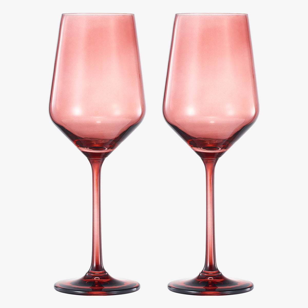 TEEK - Tonal Stemmed Wine Glassware Cranberry Red Set HOME DECOR TEEK KS