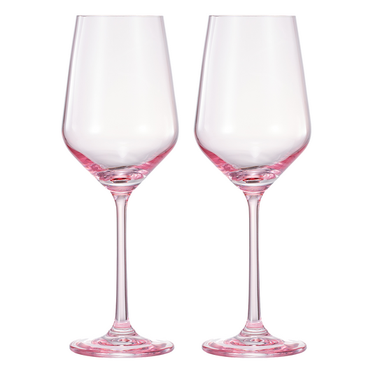 TEEK - Monet Stemmed Wine Glassware Magenta Set HOME DECOR TEEK KS