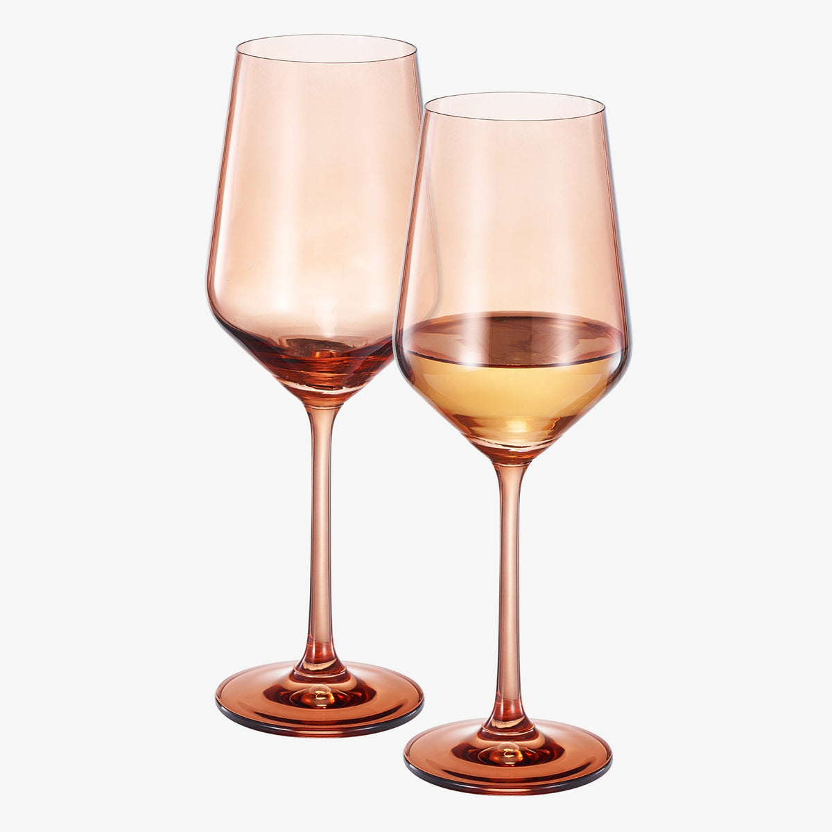 TEEK - Tonal Stemmed Wine Glassware Set HOME DECOR TEEK KS Classic Set of 2 Muted Orange