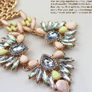 TEEK - Pink Yellow Water Drop Necklace JEWELRY theteekdotcom