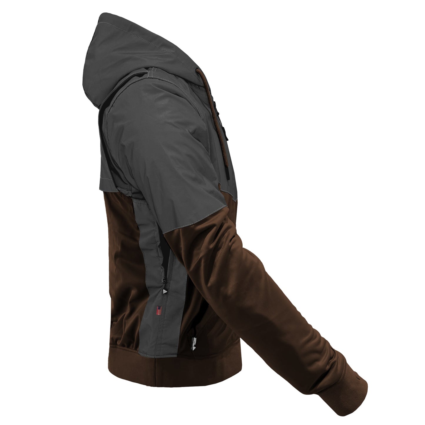 TEEK - Mens Ultra Reflective PaddedHoodie Brown Nebula JACKET TEEK BR