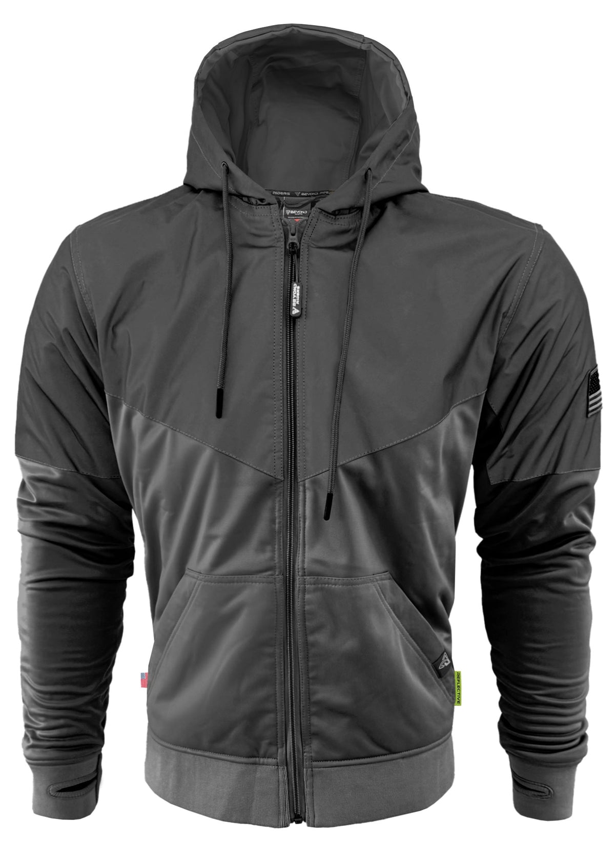 TEEK - Mens Ultra Reflective Padded Hoodie Dark Grey Nebula JACKET TEEK BR