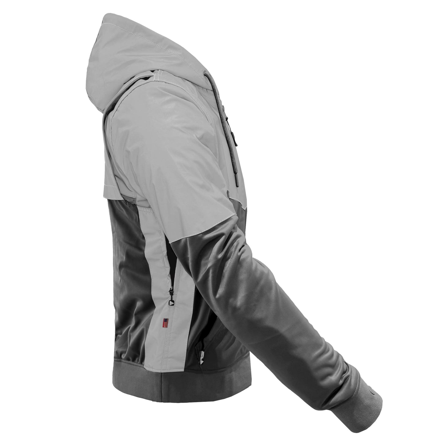 TEEK - Mens Ultra Reflective Padded Hoodie Dark Grey Eclipse JACKET TEEK BR