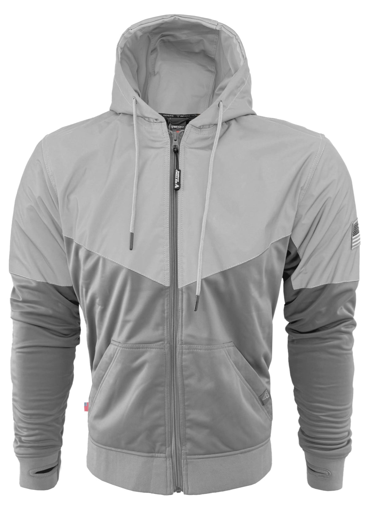TEEK - Ultra Reflective Padded Hoodie "Twilight Titanium" - Light Gray and Silver JACKET TEEK BR