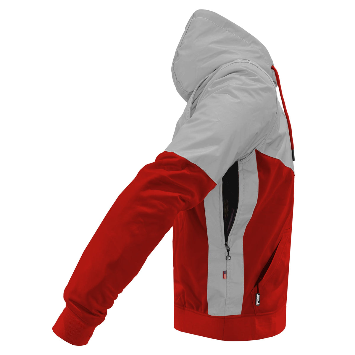 TEEK - Mens Ultra Reflective Padded Hoodie Red Eclipse JACKET TEEK BR
