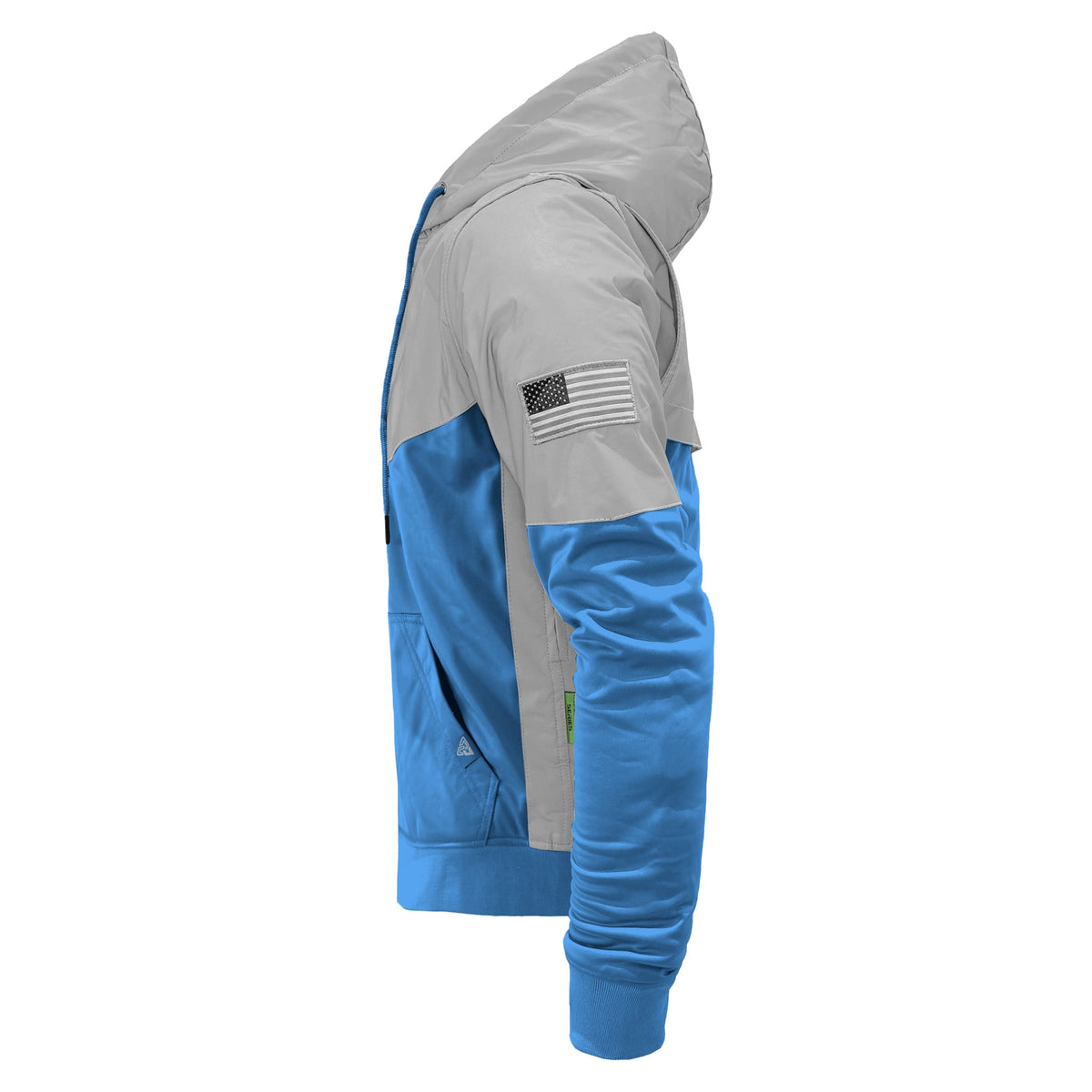 TEEK - Mens Ultra Reflective Padded Hoodie Sky Blue Eclipse JACKET TEEK BR