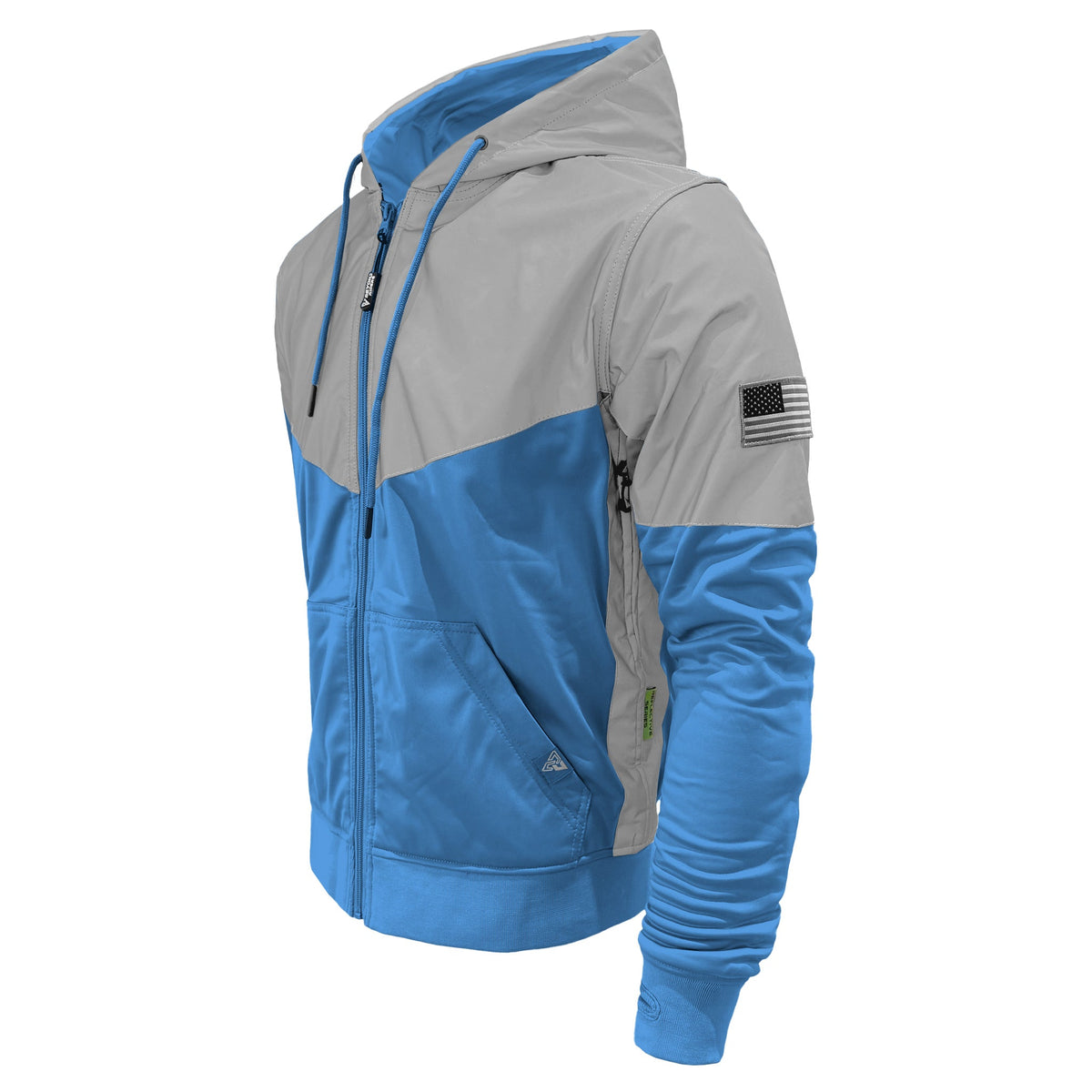 TEEK - Mens Ultra Reflective Padded Hoodie Sky Blue Eclipse JACKET TEEK BR
