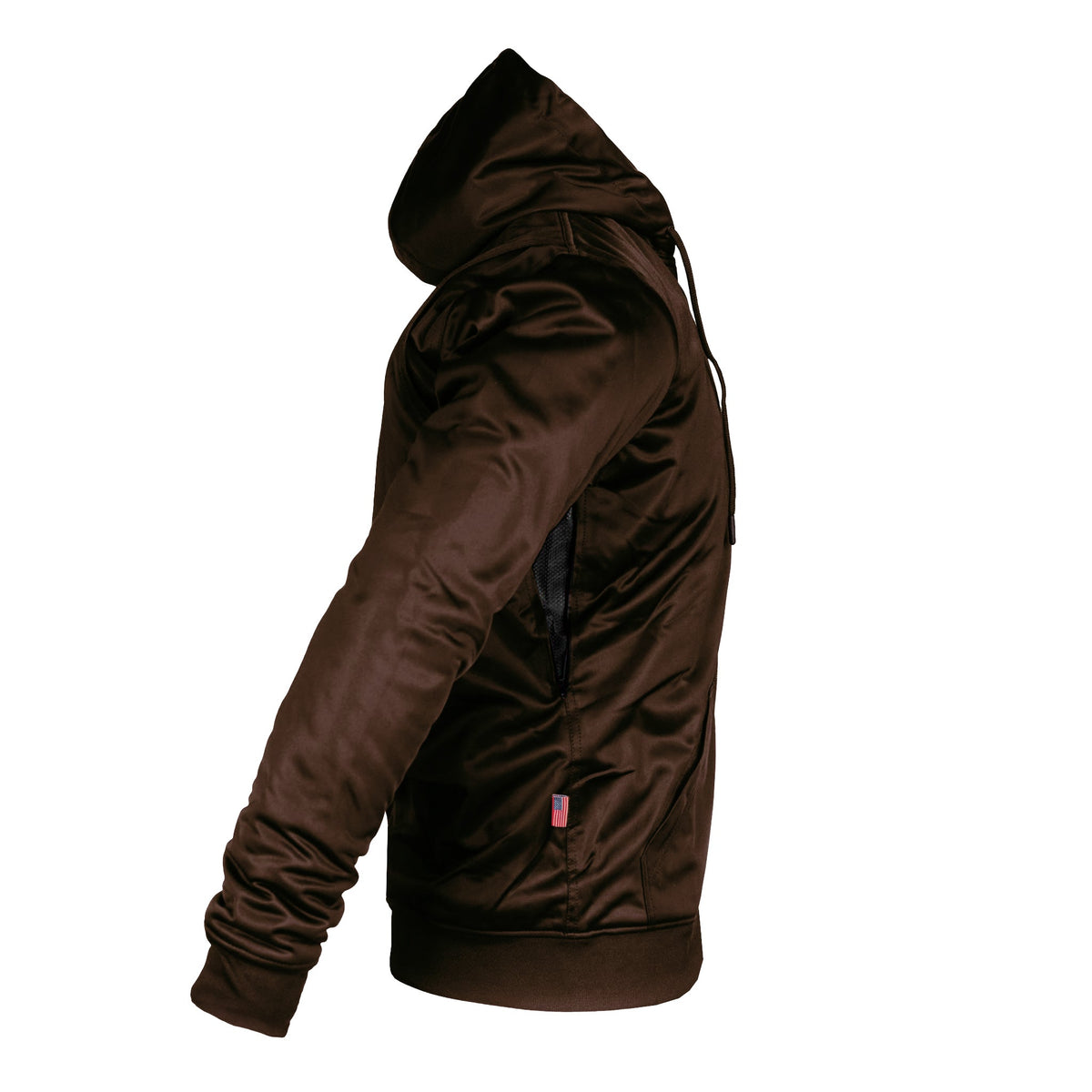 TEEK - Mens Brown Solid Ultra PProtective Padded Hoodie JACKET TEEK BR