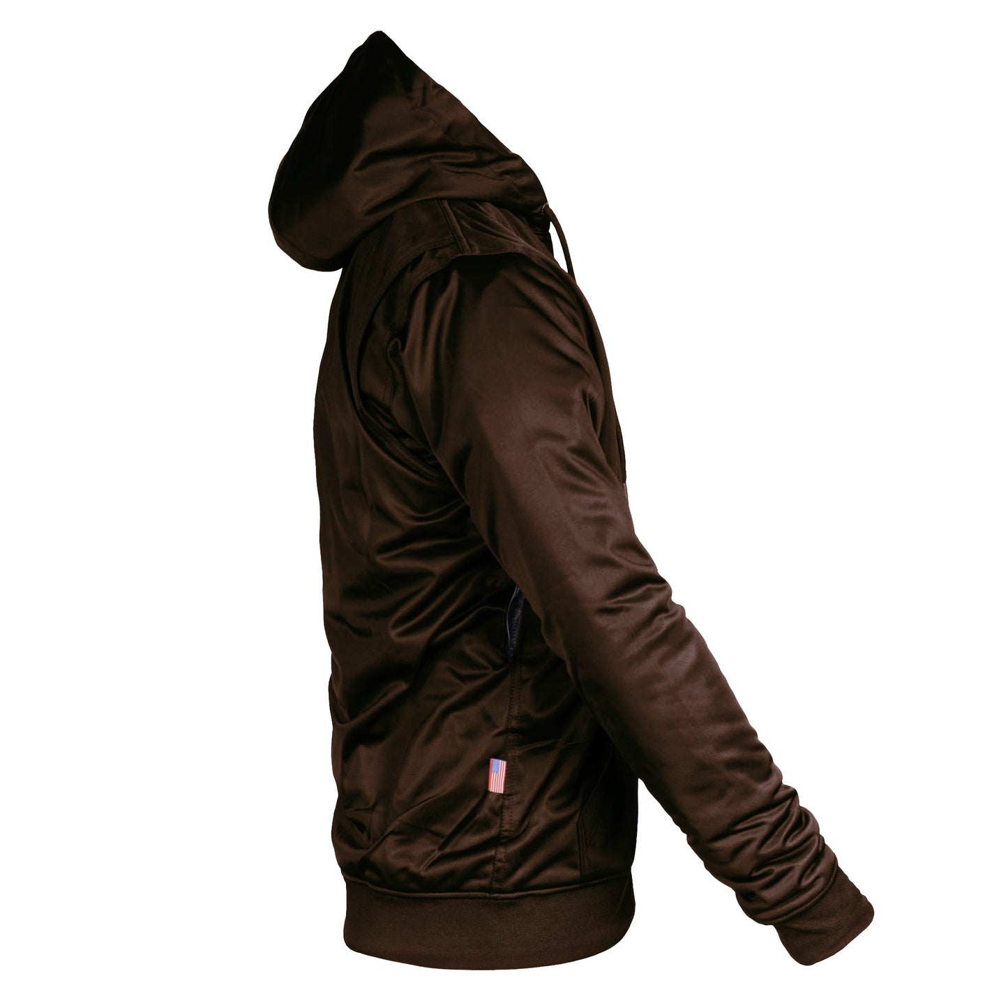 TEEK - Mens Brown Solid Ultra PProtective Padded Hoodie JACKET TEEK BR