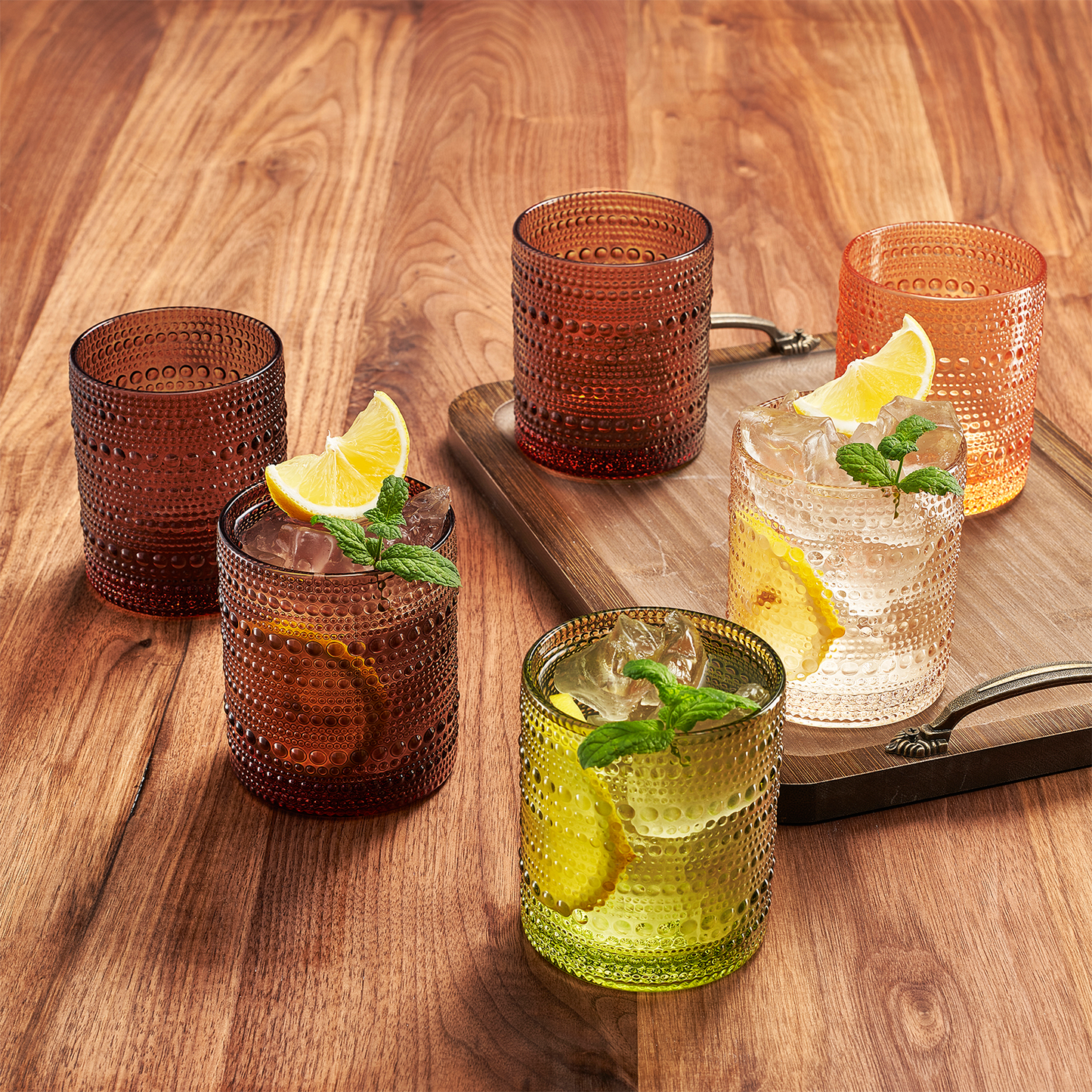 TEEK - Fortuna Hobnail Lowball Glassware Set of 6 HOME DECOR TEEK KS