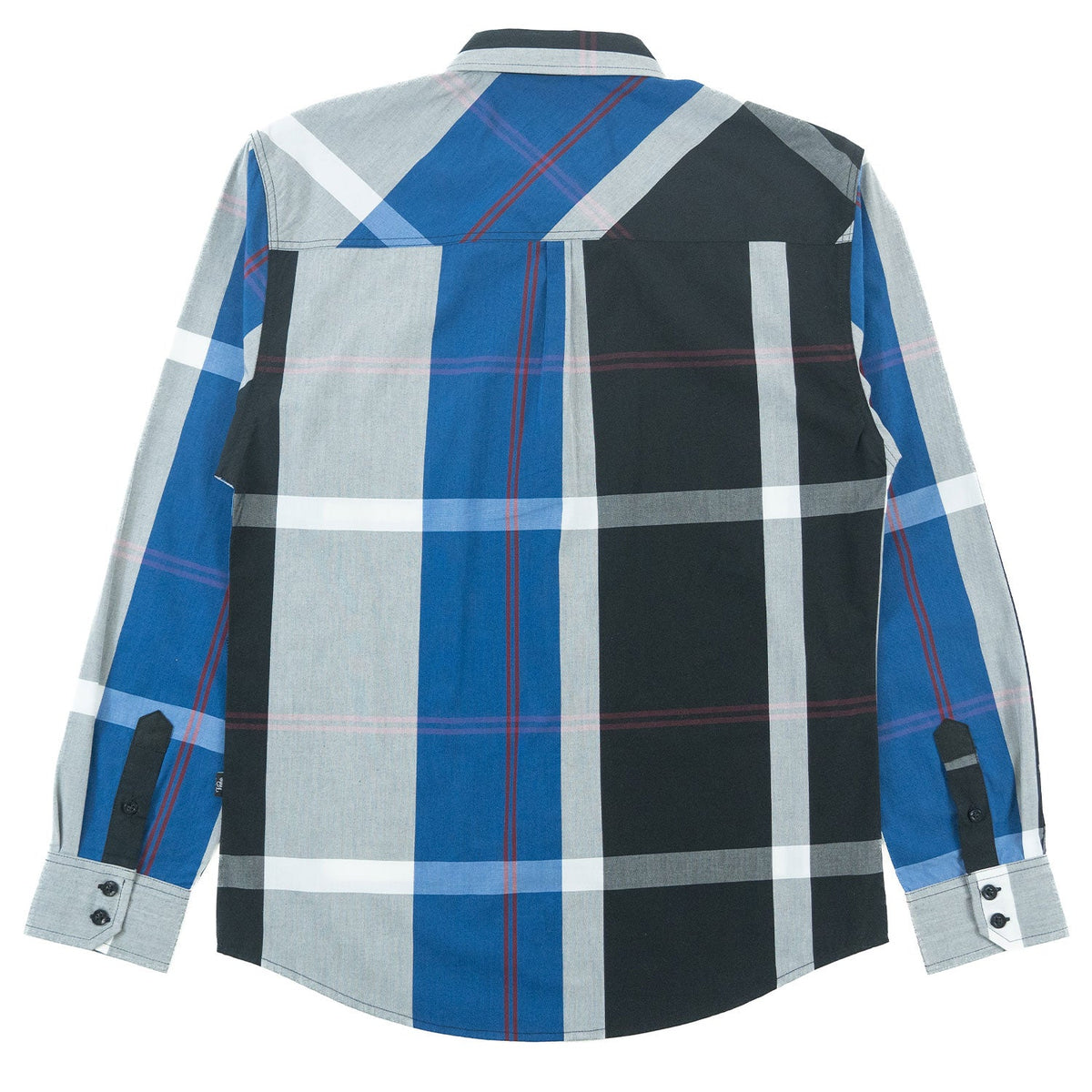TEEK - V1829 Colton Long Sleeves Plaid Shirt - Royal TOPS TEEK MJ