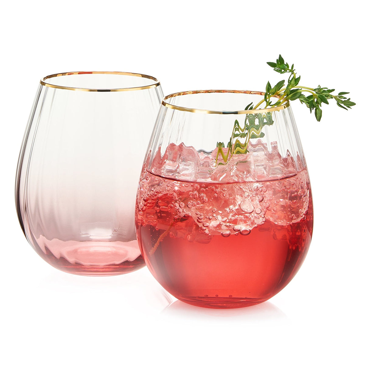 TEEK - Waterfall Stemless Wine Glassware Set HOME DECOR TEEK KS