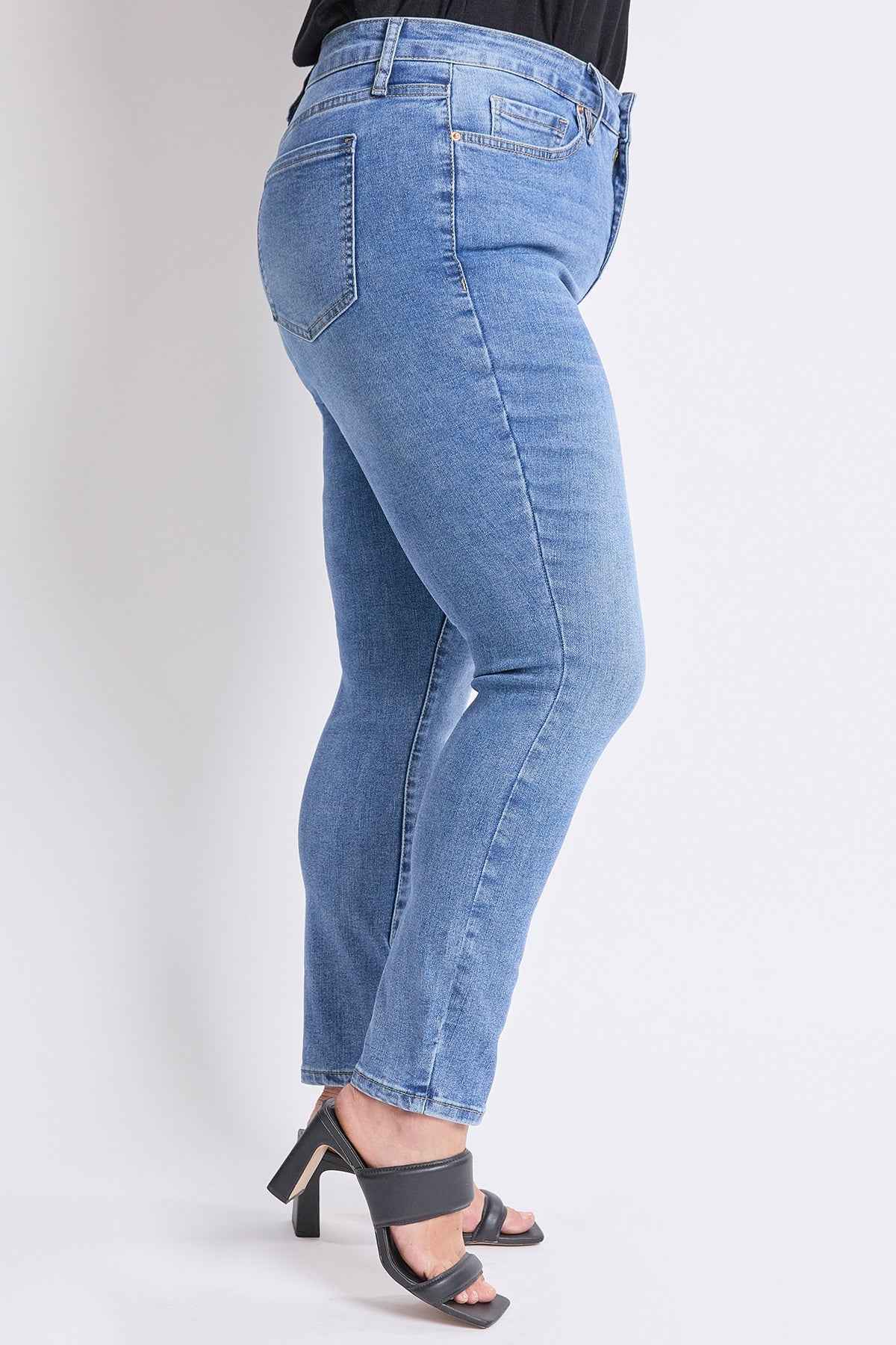 TEEK - Womens Plus High Rise Basic 5 Pocket Skinny Jeans JEANS TEEK YMJ