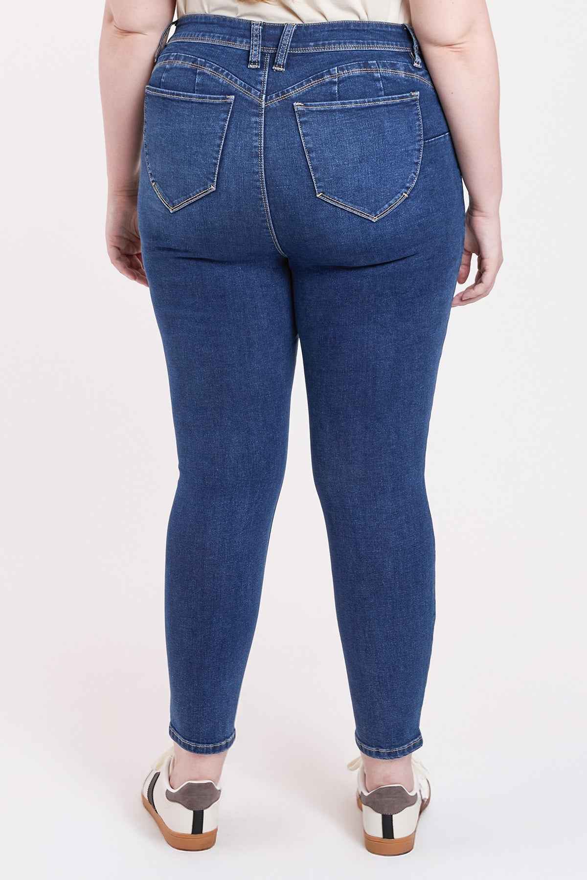 TEEK - Womens Plus High Rise Curve Confidence WannaBettaButt Skinny Jeans JEANS TEEK YMJ