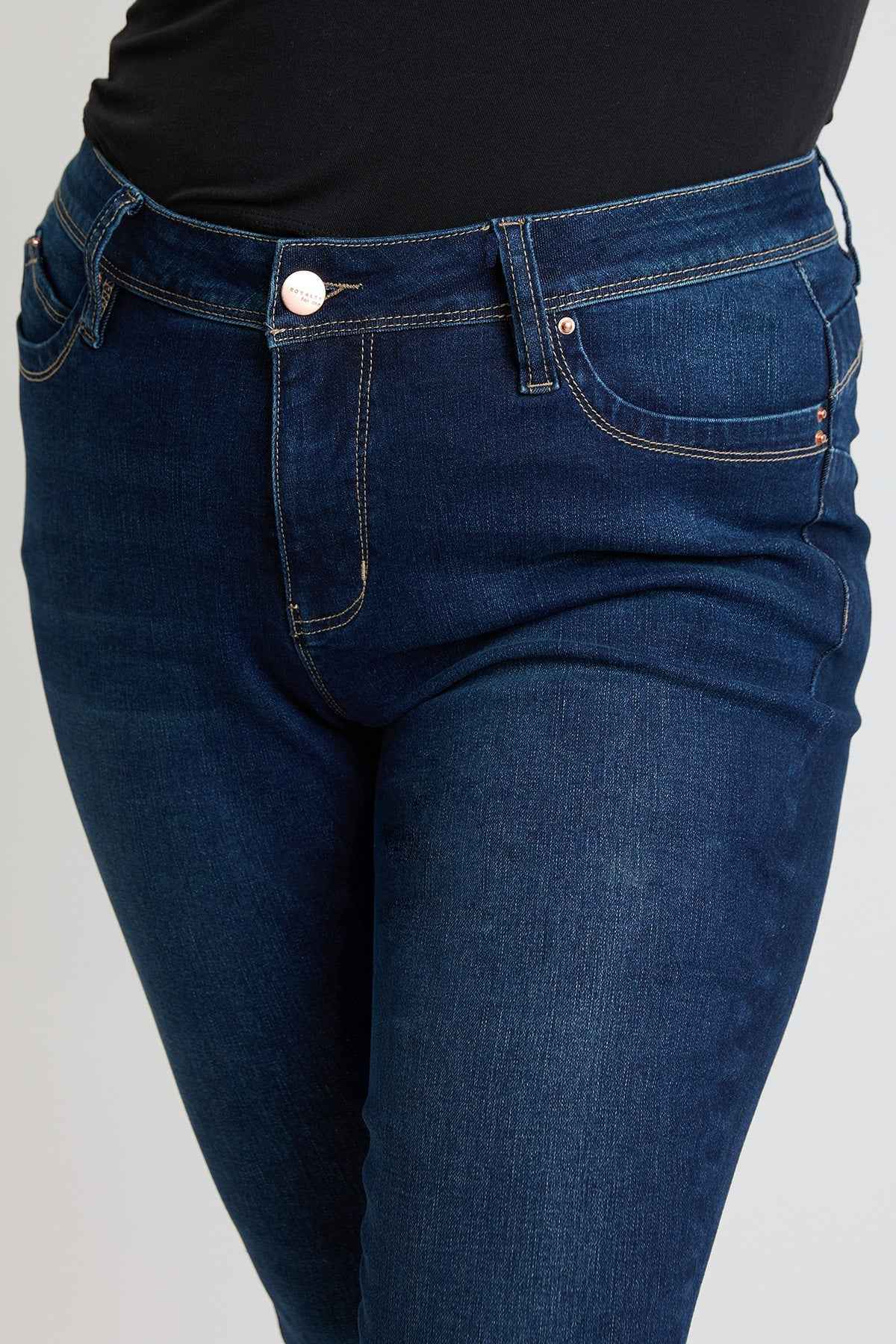 TEEK - Womens Plus High Rise Curve Confidence WannaBettaButt Skinny Jeans JEANS TEEK YMJ