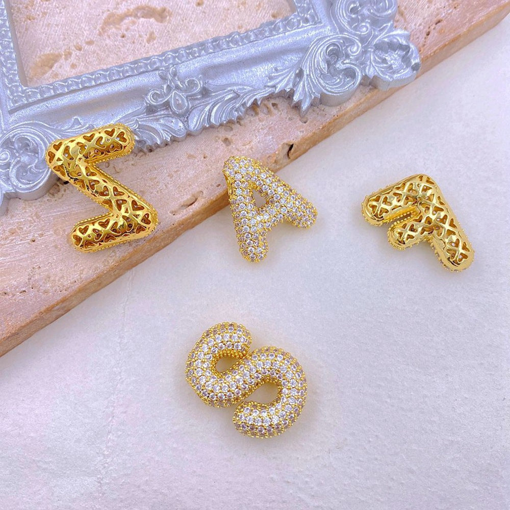 TEEK - A-Z Gold-Plated Inlaid Zircon Letter Necklace JEWELRY TEEK Trend   